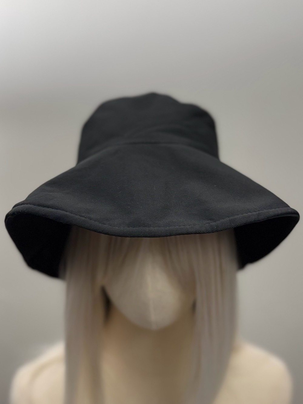 Women’s Black Wide Brim Bucket Hat Bow Sun Hat Foldable Beach Travel Cap